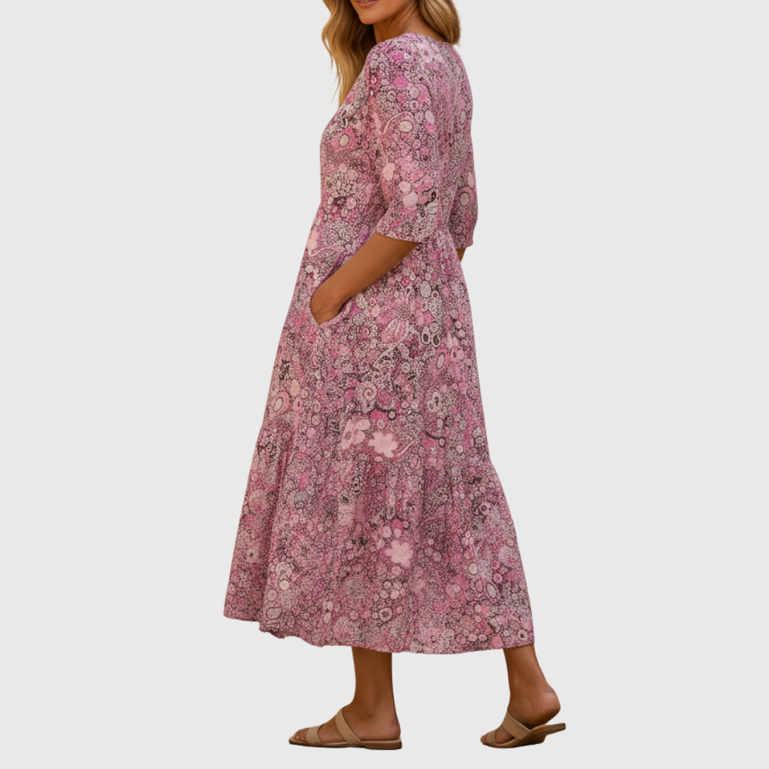 VITTORIA COMO | ABITO CLASSICO CON SCOLLO A V PER DONNA