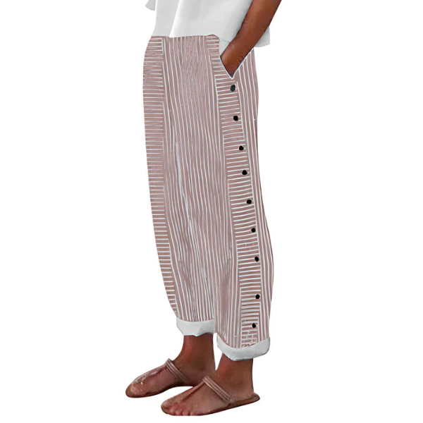 VITTORIA COMO | PANTALONI FLUIDI A RIGHE DA DONNA