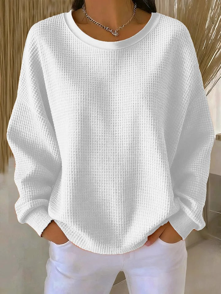 VITTORIA COMO | MAGLIONE OVERSIZE IN MAGLIA WAFFLE DA DONNA