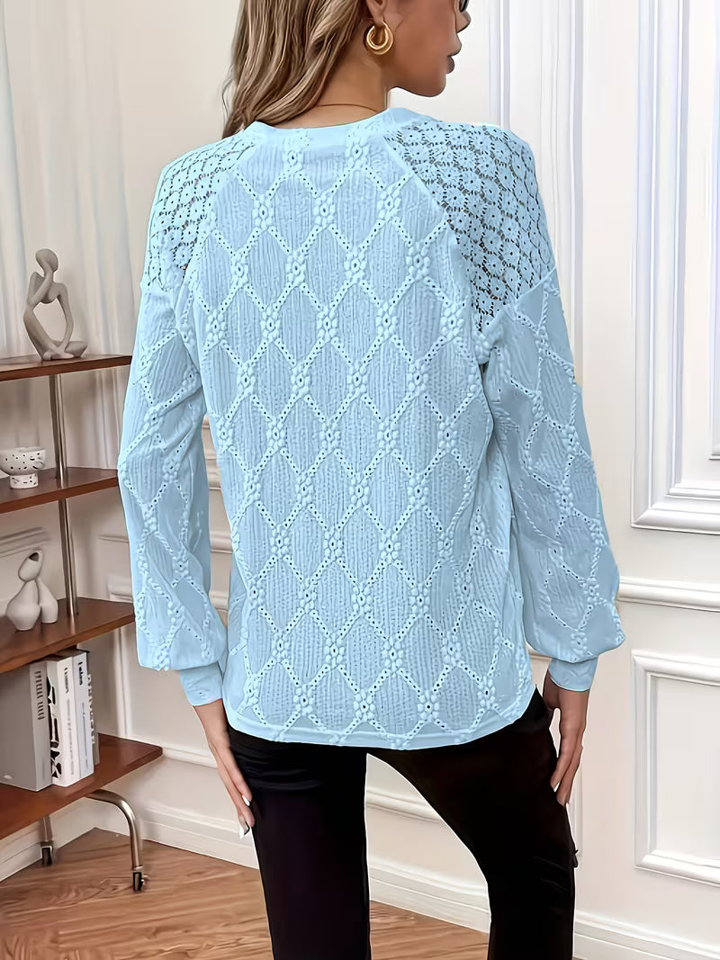 VITTORIA COMO | BLUSA INTRECCIATA CON COLLO TONDO DA DONNA