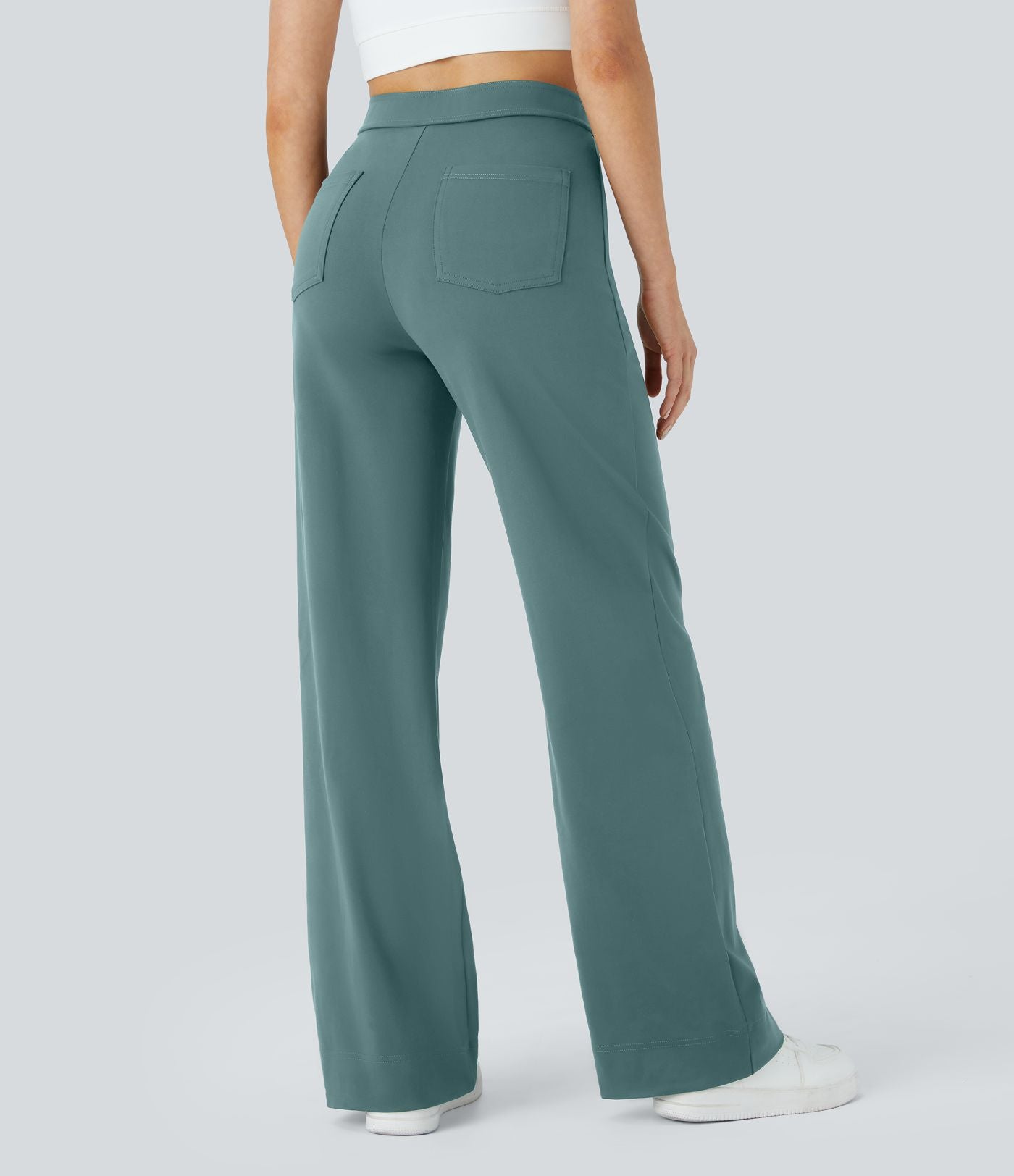 Jade - Pantaloni Casual Elasticizzati a Vita Alta