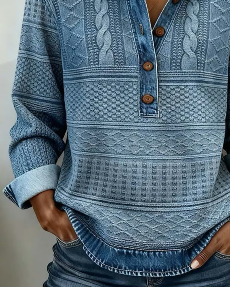 VITTORIA COMO | CAMICIA EFFETTO DENIM DA DONNA
