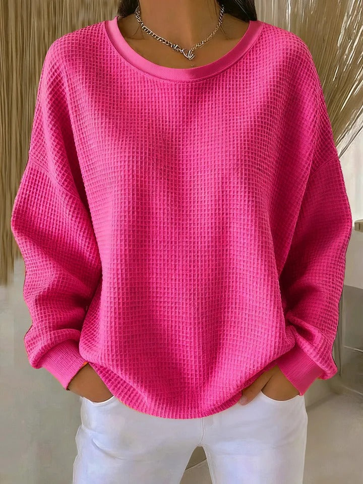 VITTORIA COMO | MAGLIONE OVERSIZE IN MAGLIA WAFFLE DA DONNA