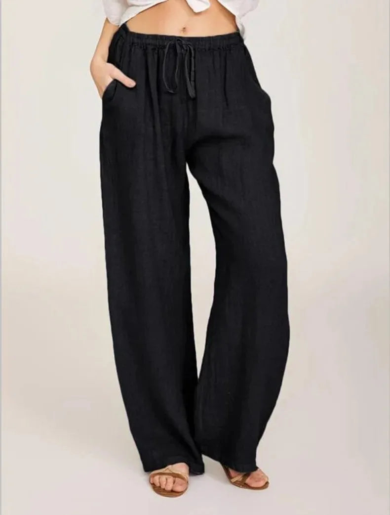 VITTORIA COMO | PANTALONI CLASSICI A GAMBA LARGA DA DONNA