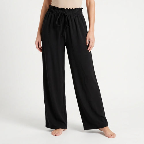AuraFlow - Pantaloni Palazzo Eleganti Con Vita Arricciata Uscite Nel Tempo Libero