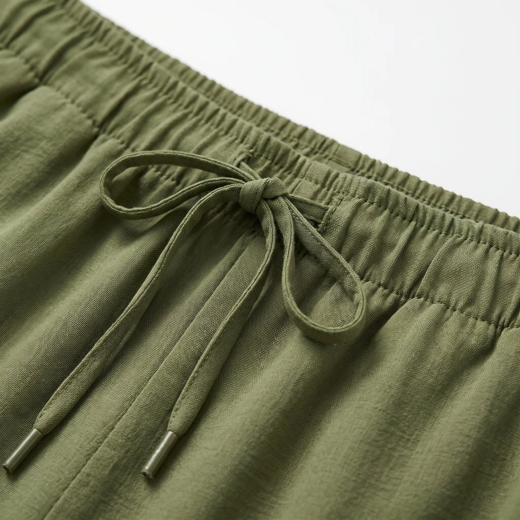AuraFlow - Pantaloni Palazzo Eleganti Con Vita Arricciata Uscite Nel Tempo Libero