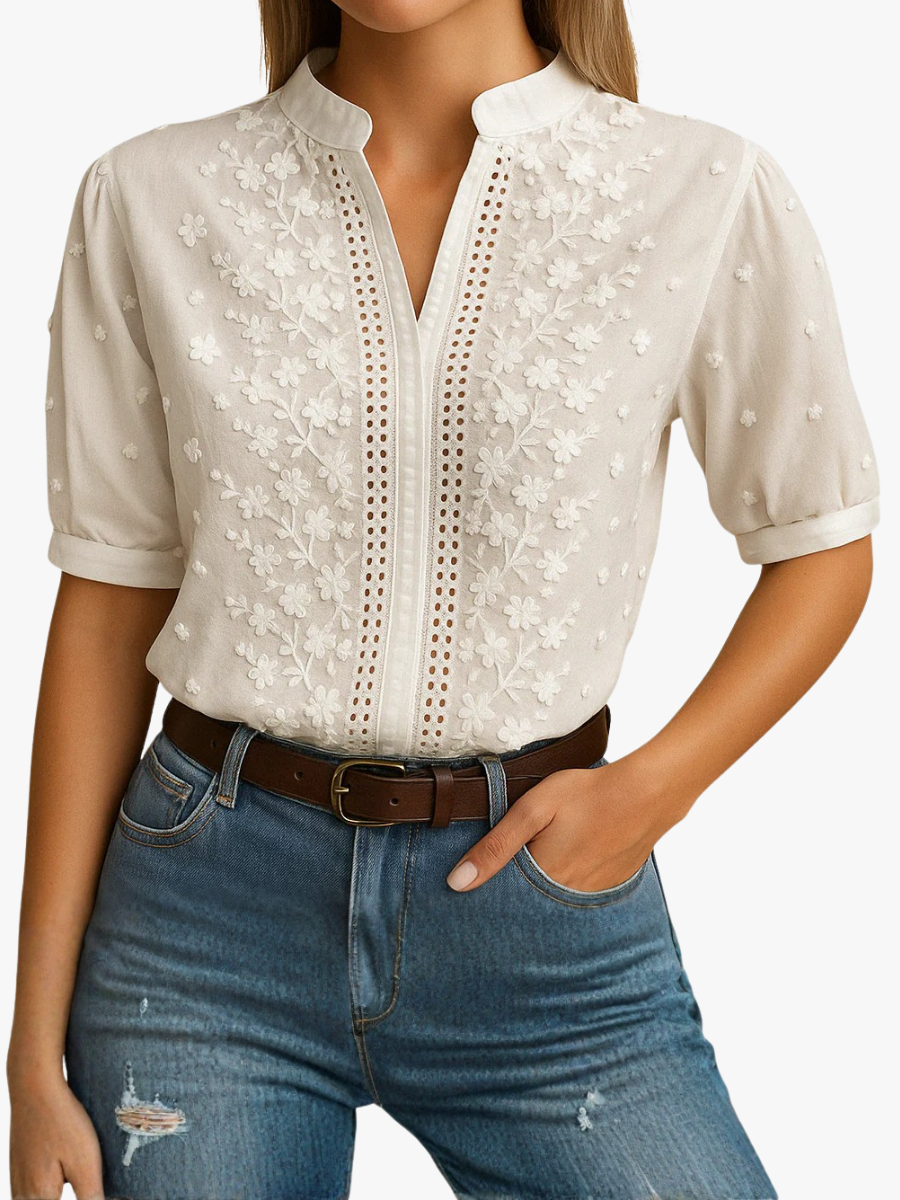 VITTORIA COMO | BLUSA CHIC RICAMATA DA DONNA