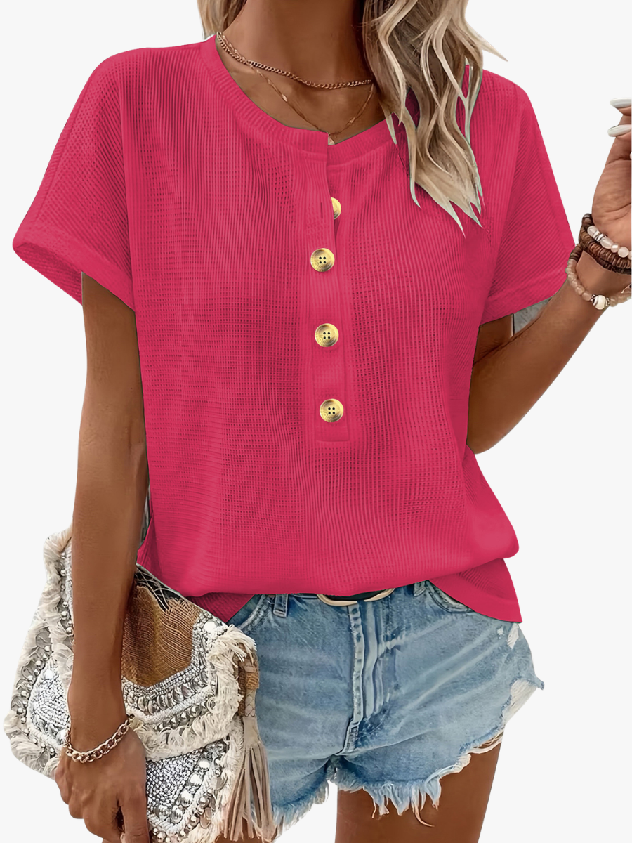 VITTORIA COMO | T-SHIRT CON SCOLLO A V DA DONNA