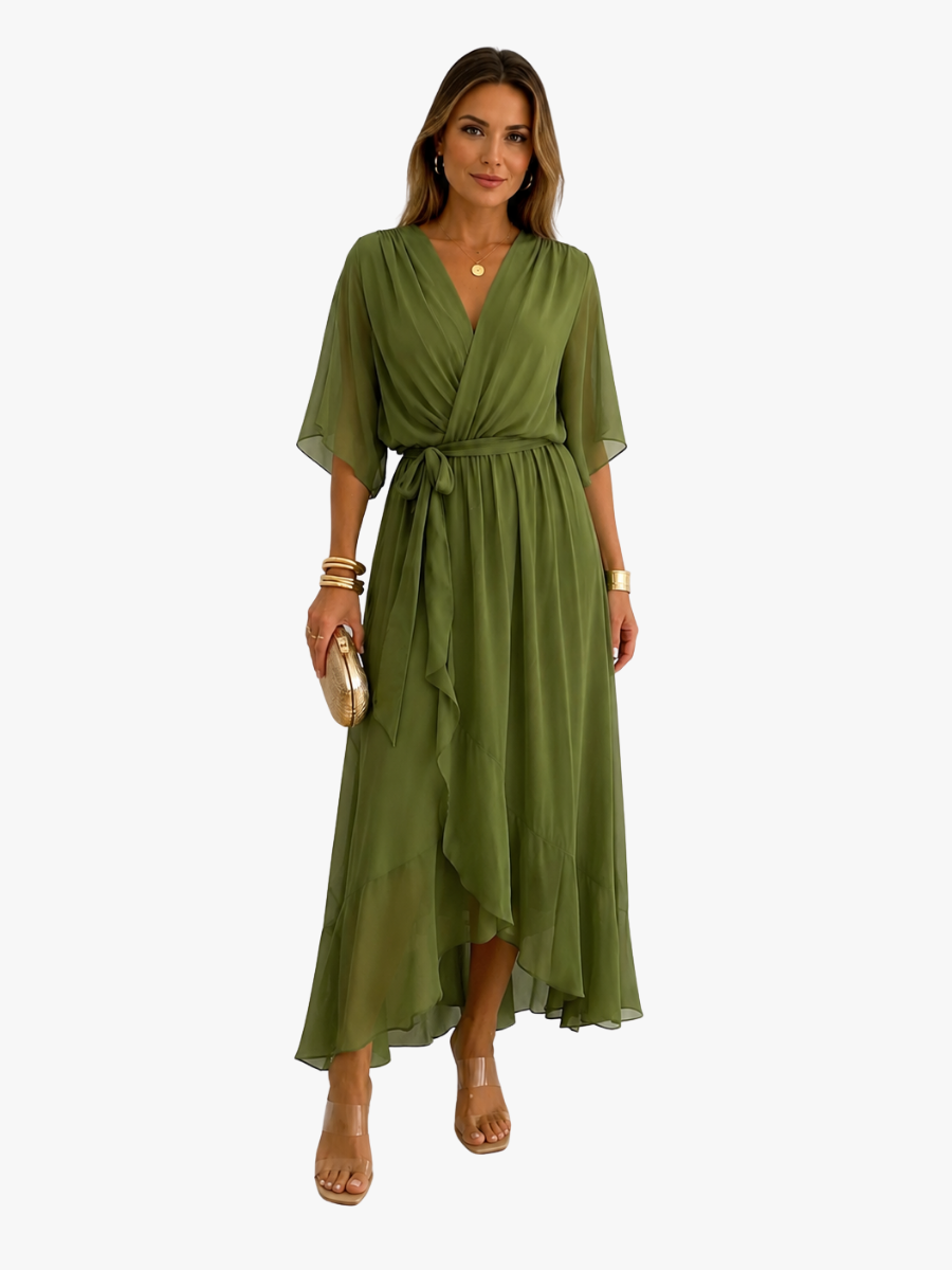 VITTORIA COMO | ABITO IN CHIFFON WRAP DA DONNA