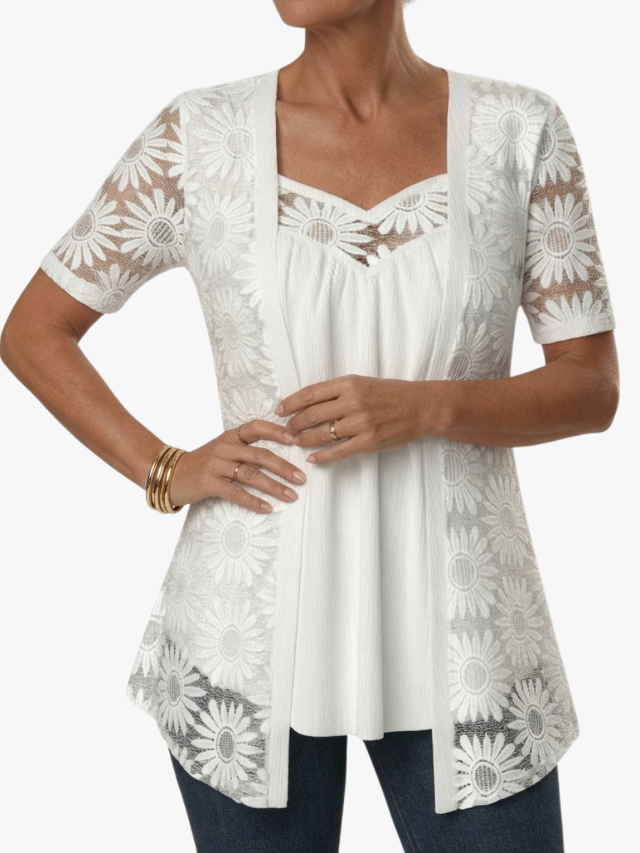 VITTORIA COMO | BLUSA IN PIZZO DA DONNA