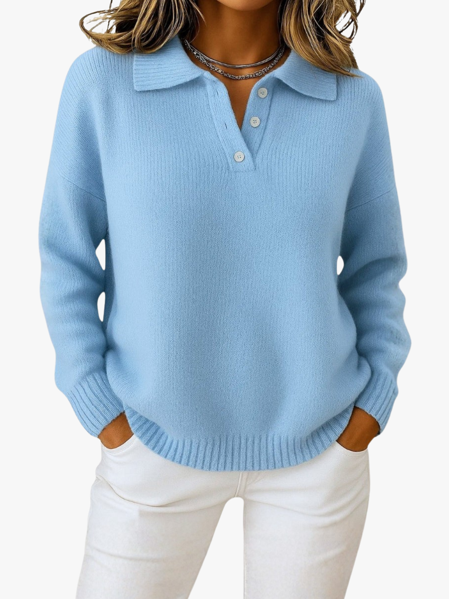 VITTORIA COMO | MAGLIONE IN MAGLIA CON COLLO DA DONNA