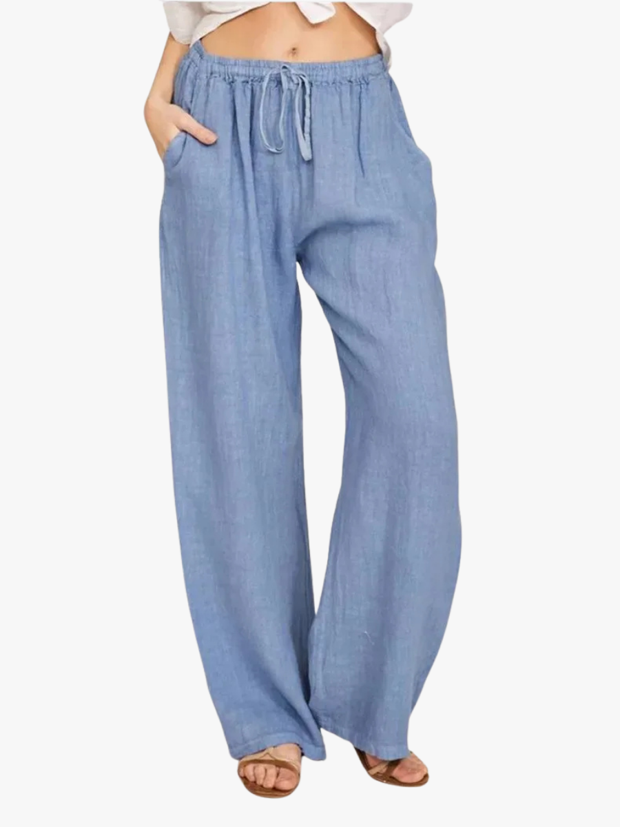 VITTORIA COMO | PANTALONI CLASSICI A GAMBA LARGA DA DONNA