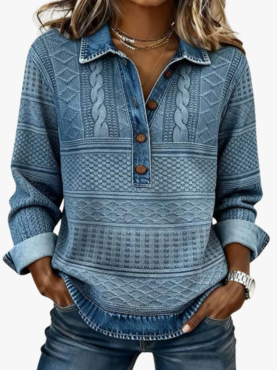 VITTORIA COMO | CAMICIA EFFETTO DENIM DA DONNA