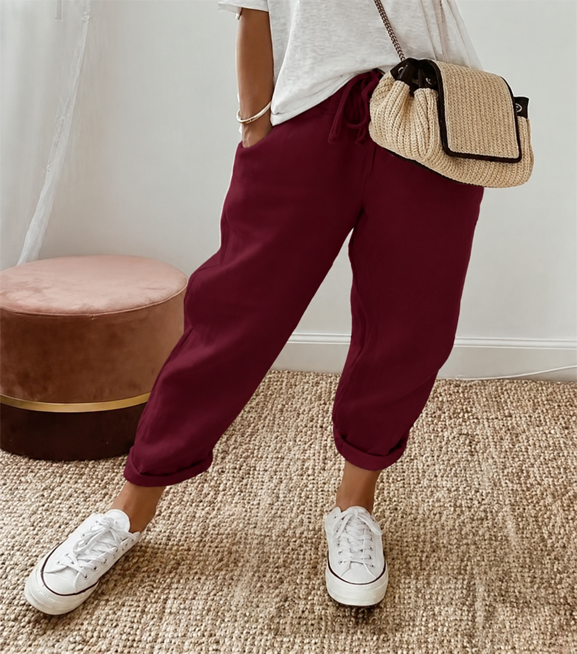 VITTORIA COMO | PANTALONI IN LINO RILASSATI DA DONNA