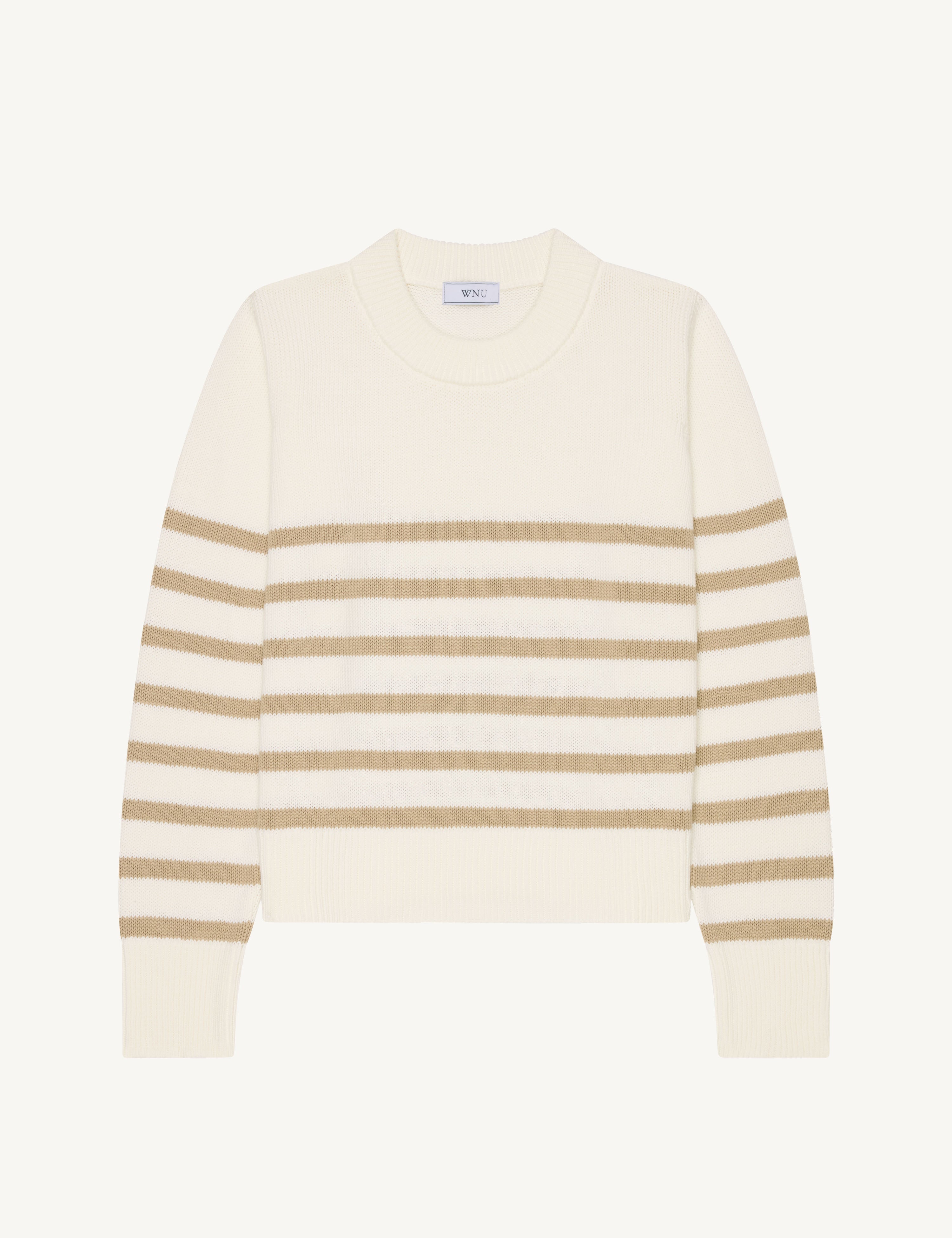 Isla - Maglione Devon: Cotone, righe color latte