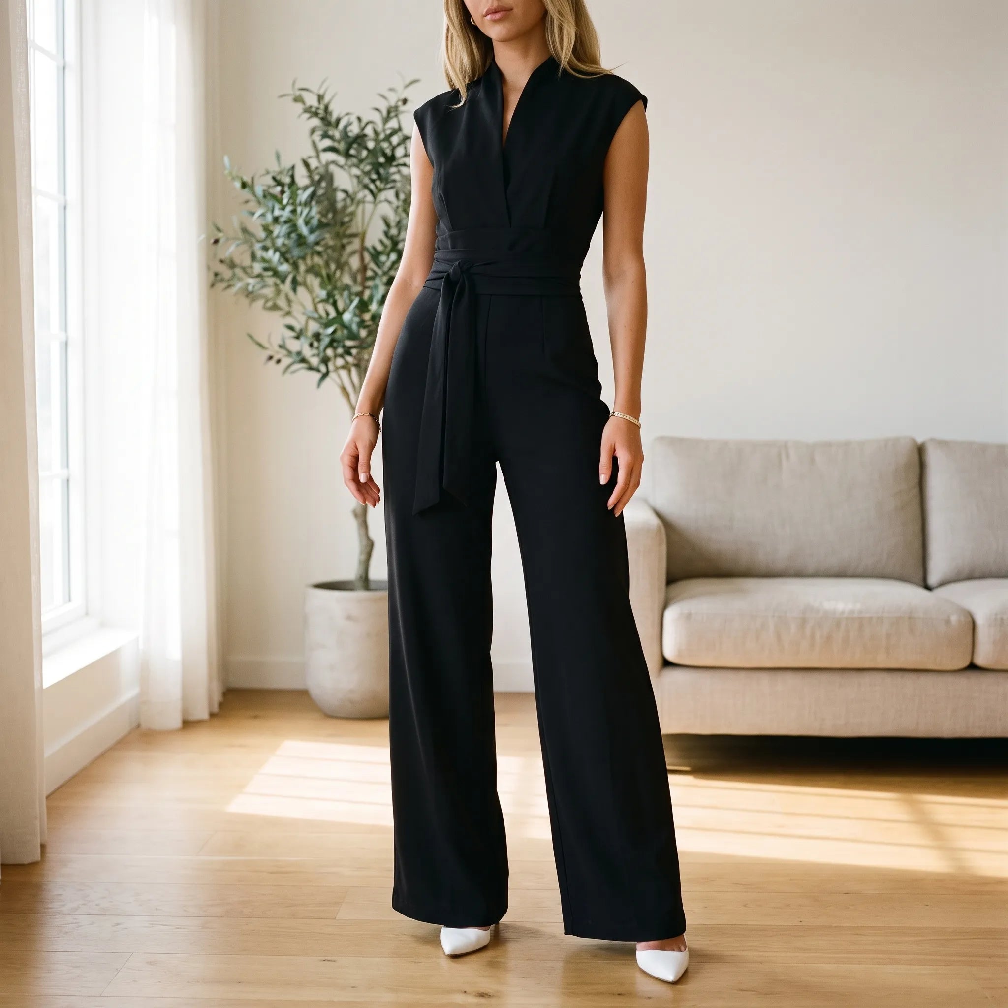 Elegancea - Tuta Intera Donna Strutturata Uscite Serali Eleganti