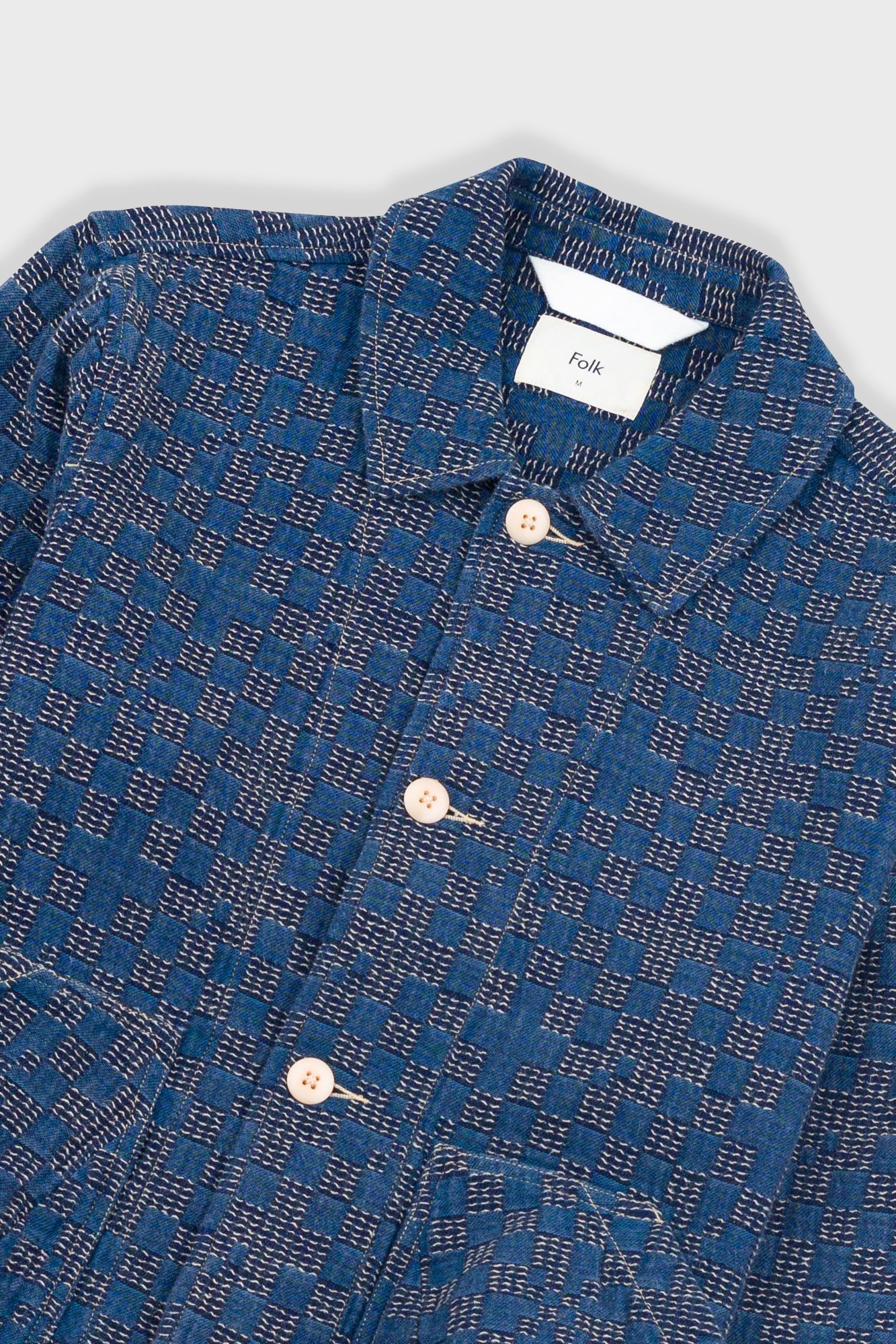 Ethan - Giacca Prism Indigo Mix Checkerboard