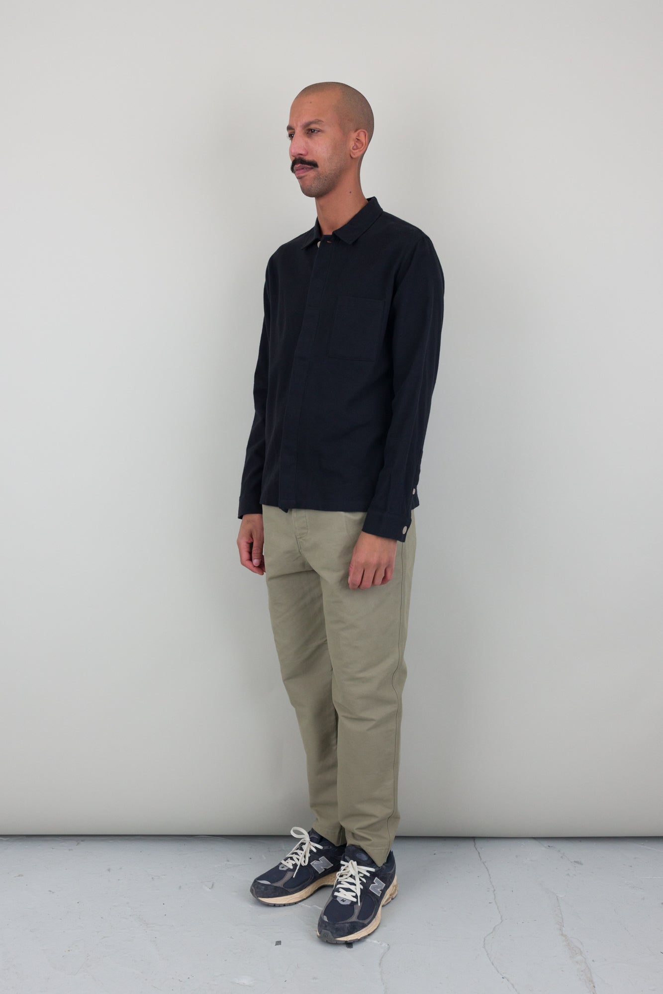 Jack -  Patch Shirt Black Flannel