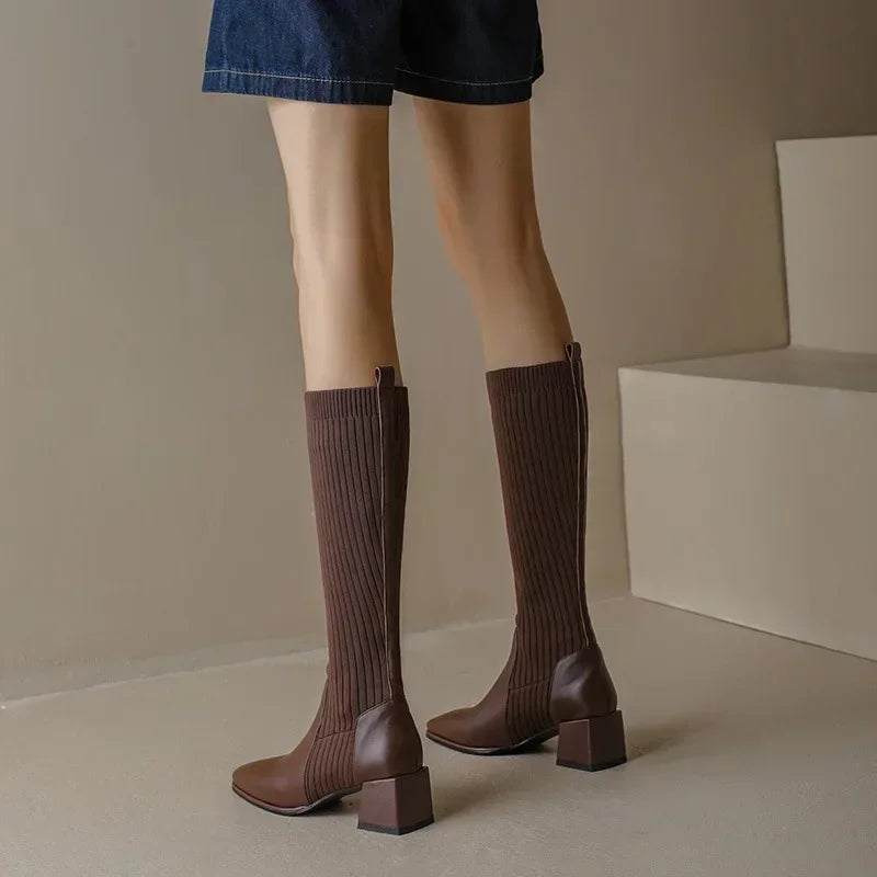 Stivali lunghi in maglia