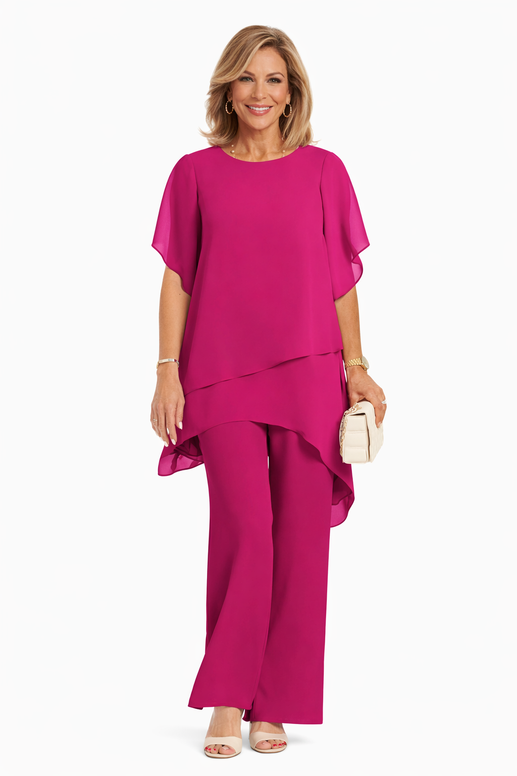 VITTORIA COMO | ELEGANTE COMPLETO FLUIDO DUE PEZZI DA DONNA