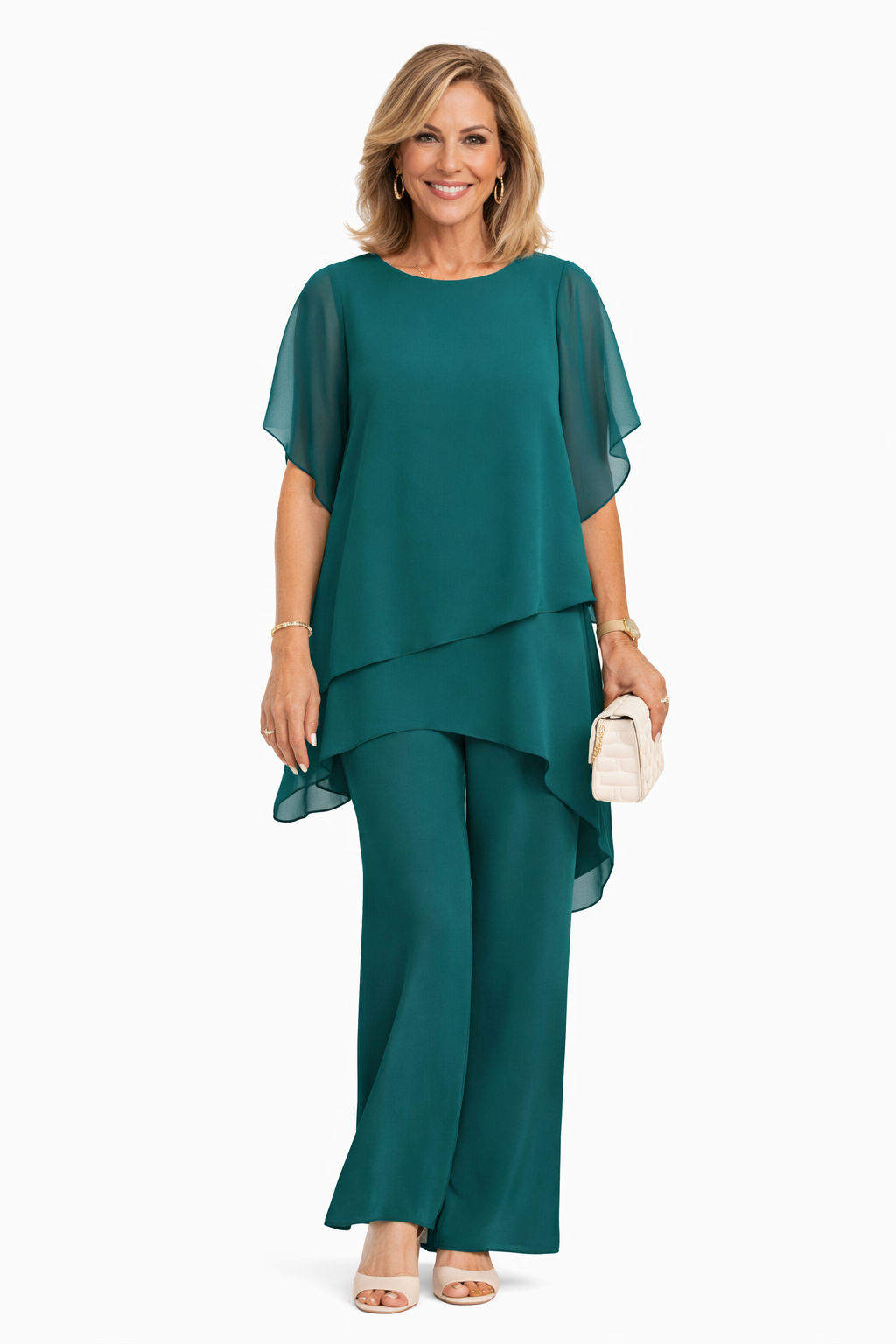 VITTORIA COMO | ELEGANTE COMPLETO FLUIDO DUE PEZZI DA DONNA