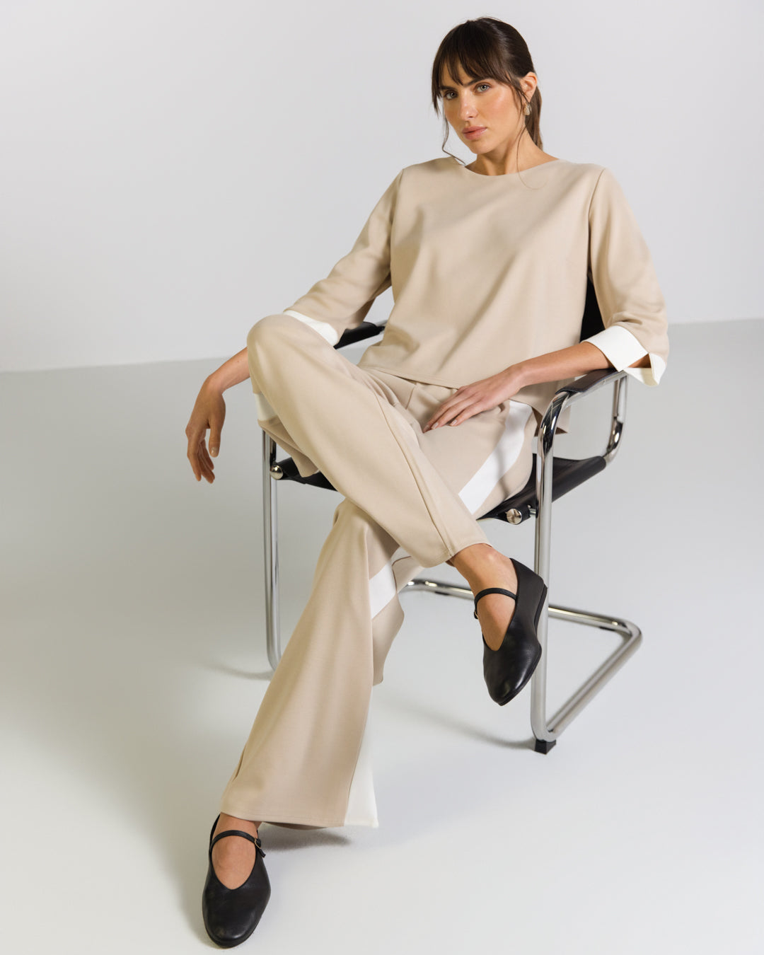 Bellamy - Top Drappeggiato Beige