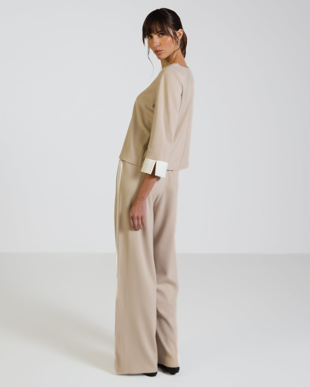 Bellamy - Top Drappeggiato Beige