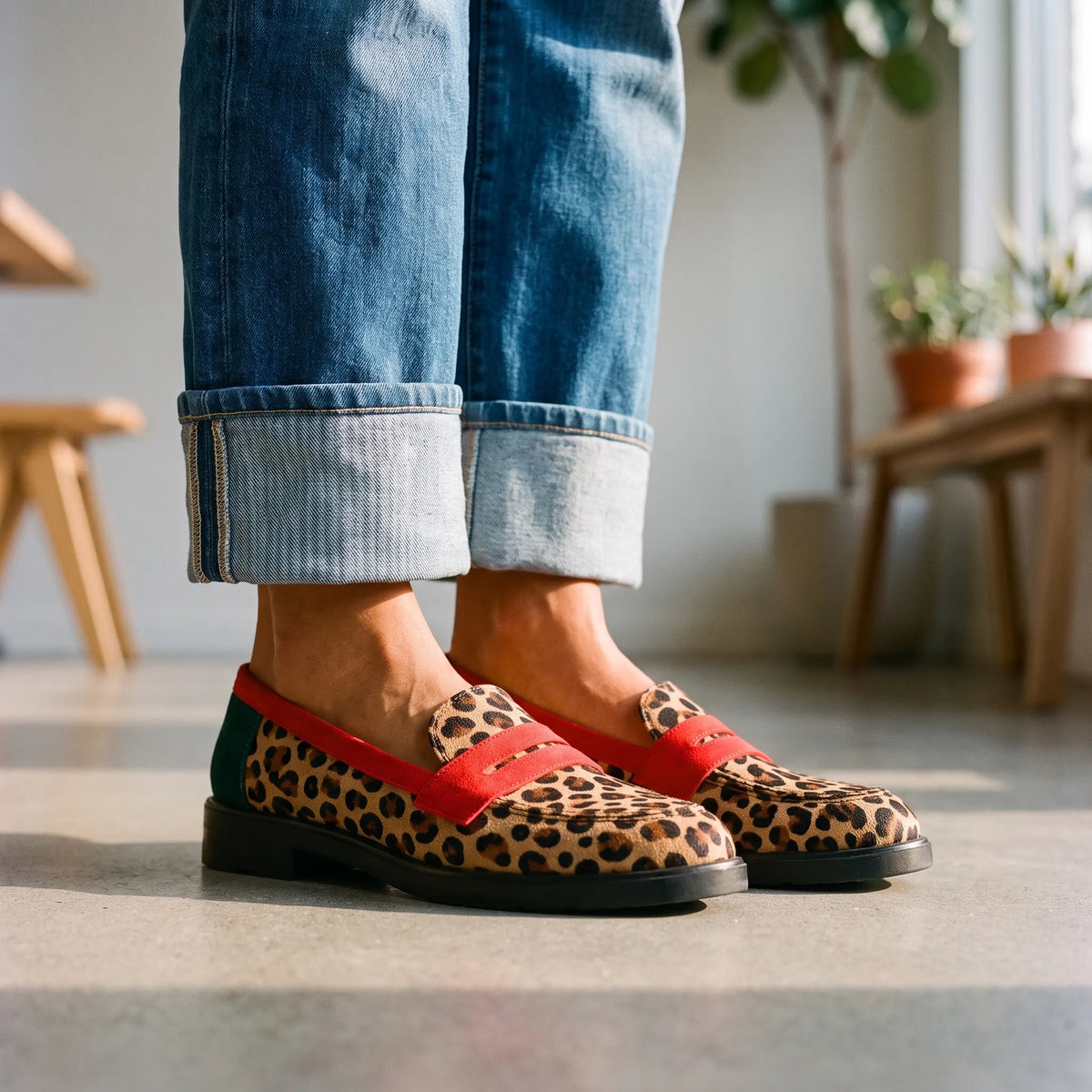 Leopardus - Mocassini Leopardati Donna Uso Quotidiano