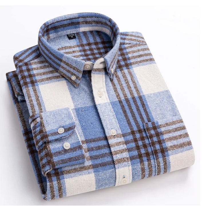Jackson Vale - Camicia a quadri in cotone a maniche lunghe