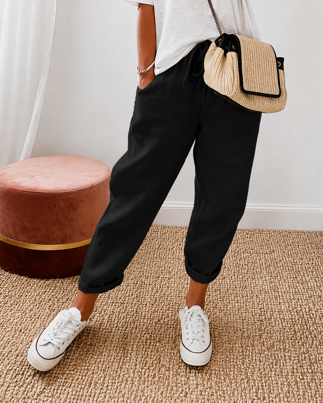 VITTORIA COMO | PANTALONI IN LINO RILASSATI DA DONNA