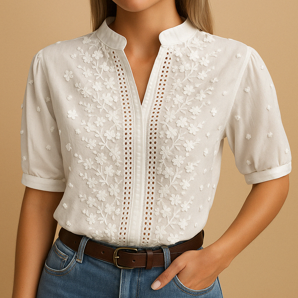 VITTORIA COMO | BLUSA CHIC RICAMATA DA DONNA
