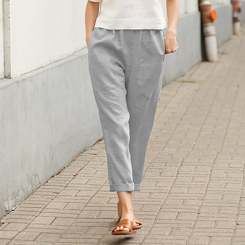 VITTORIA COMO | PANTALONI ESTIVI DRITTI DA DONNA