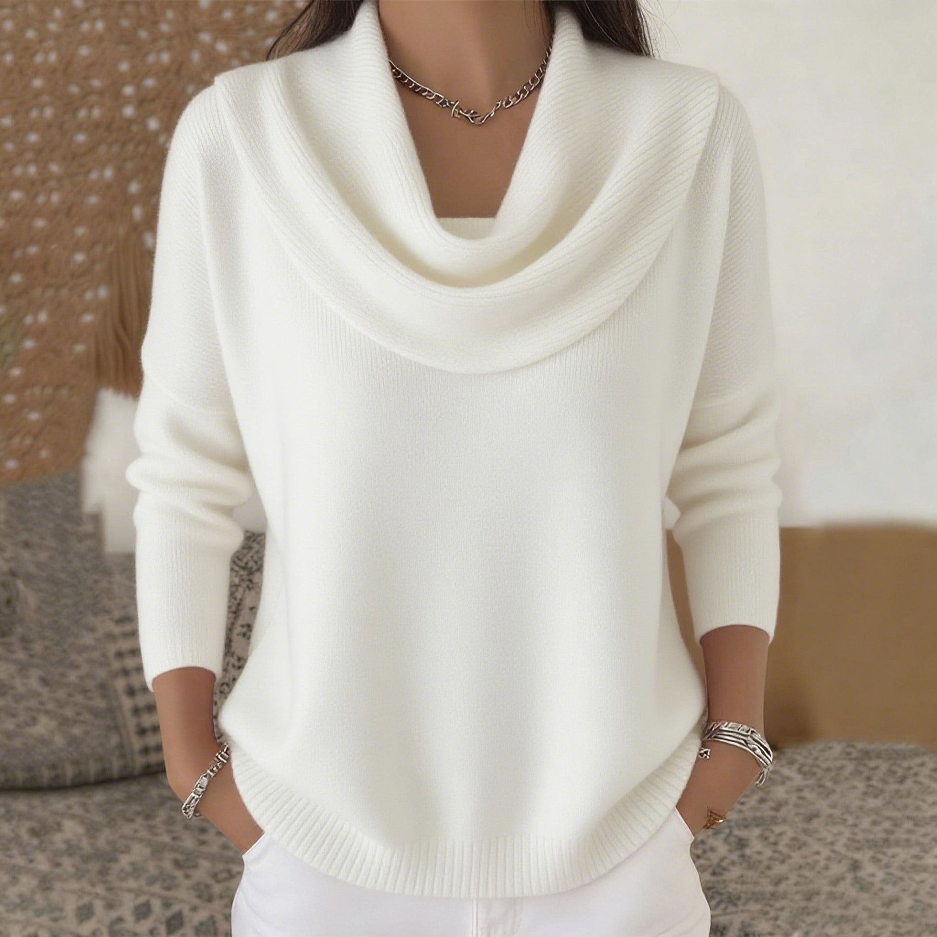 VITTORIA COMO | MAGLIONE CON COLLO ELEGANTE DA DONNA