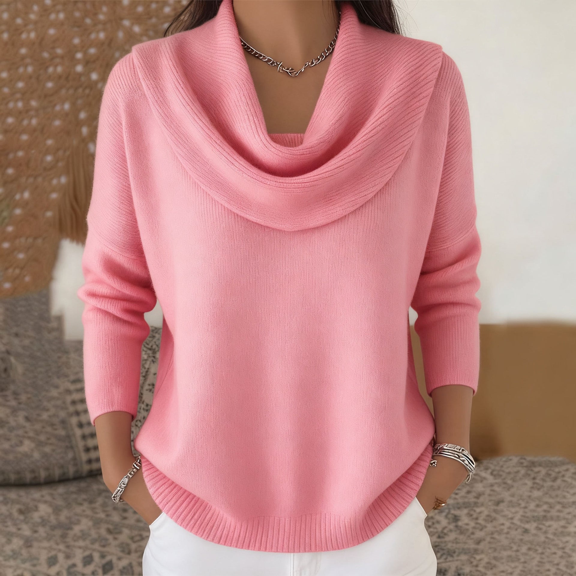 VITTORIA COMO | MAGLIONE CON COLLO ELEGANTE DA DONNA