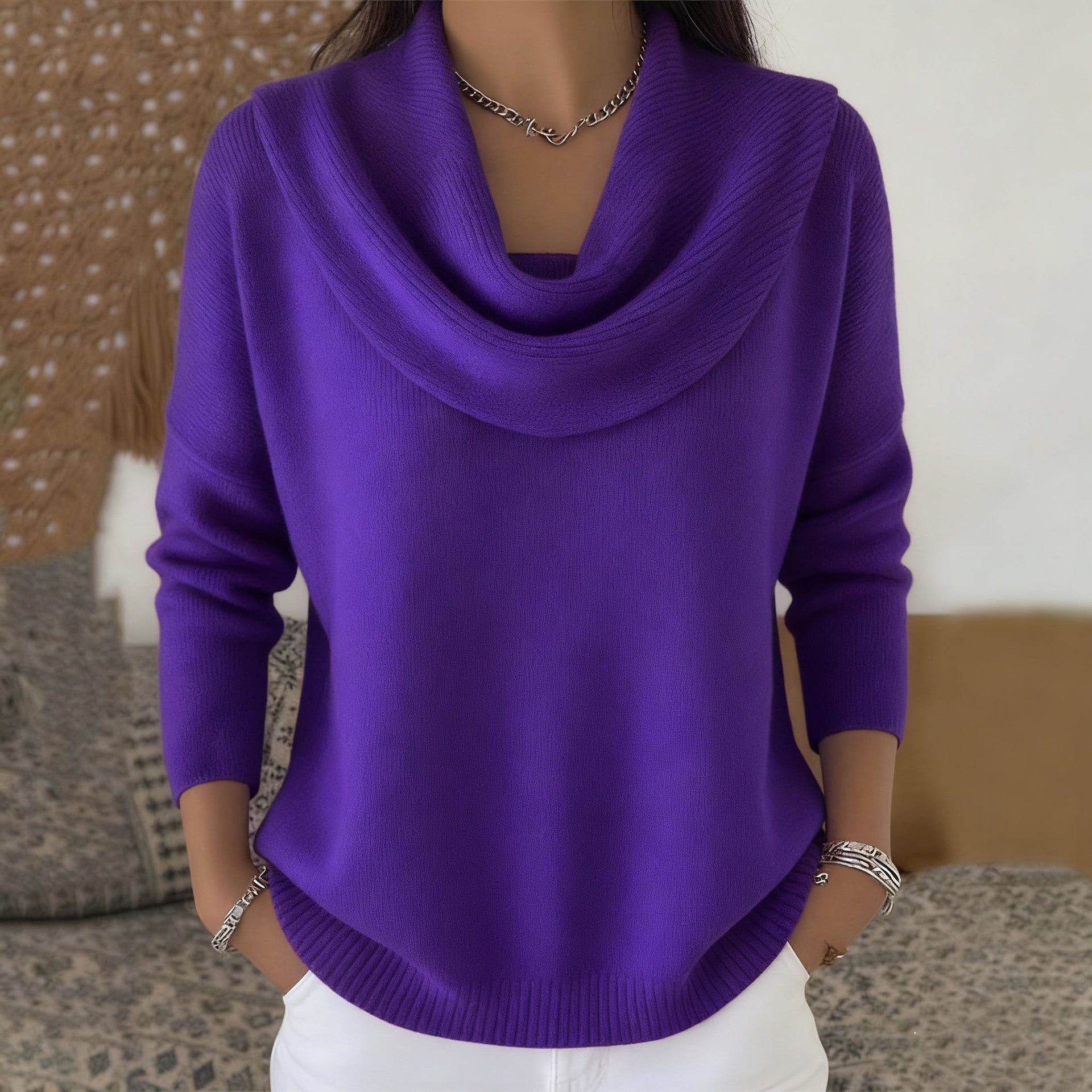 VITTORIA COMO | MAGLIONE CON COLLO ELEGANTE DA DONNA