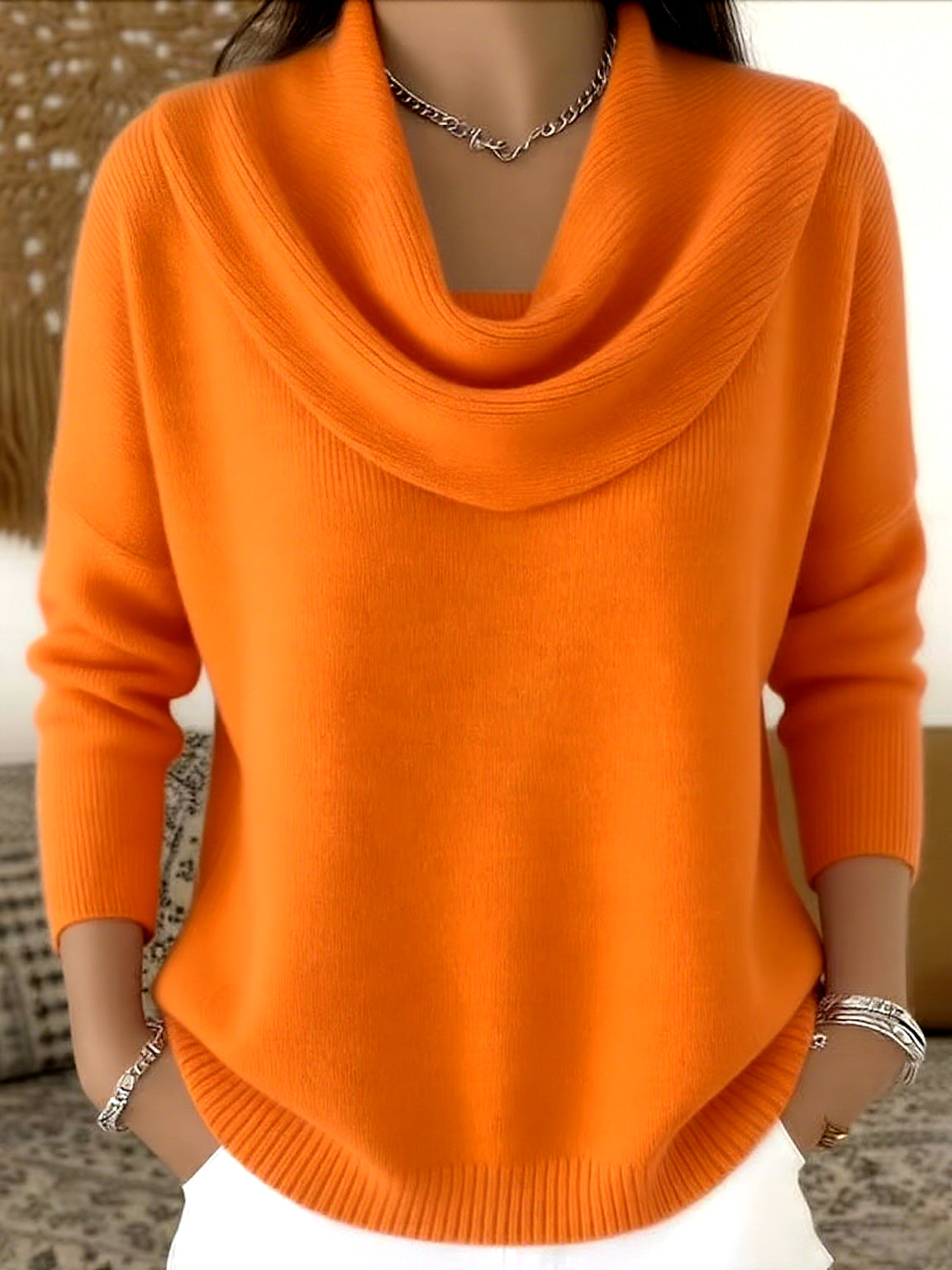 VITTORIA COMO | MAGLIONE CON COLLO ELEGANTE DA DONNA