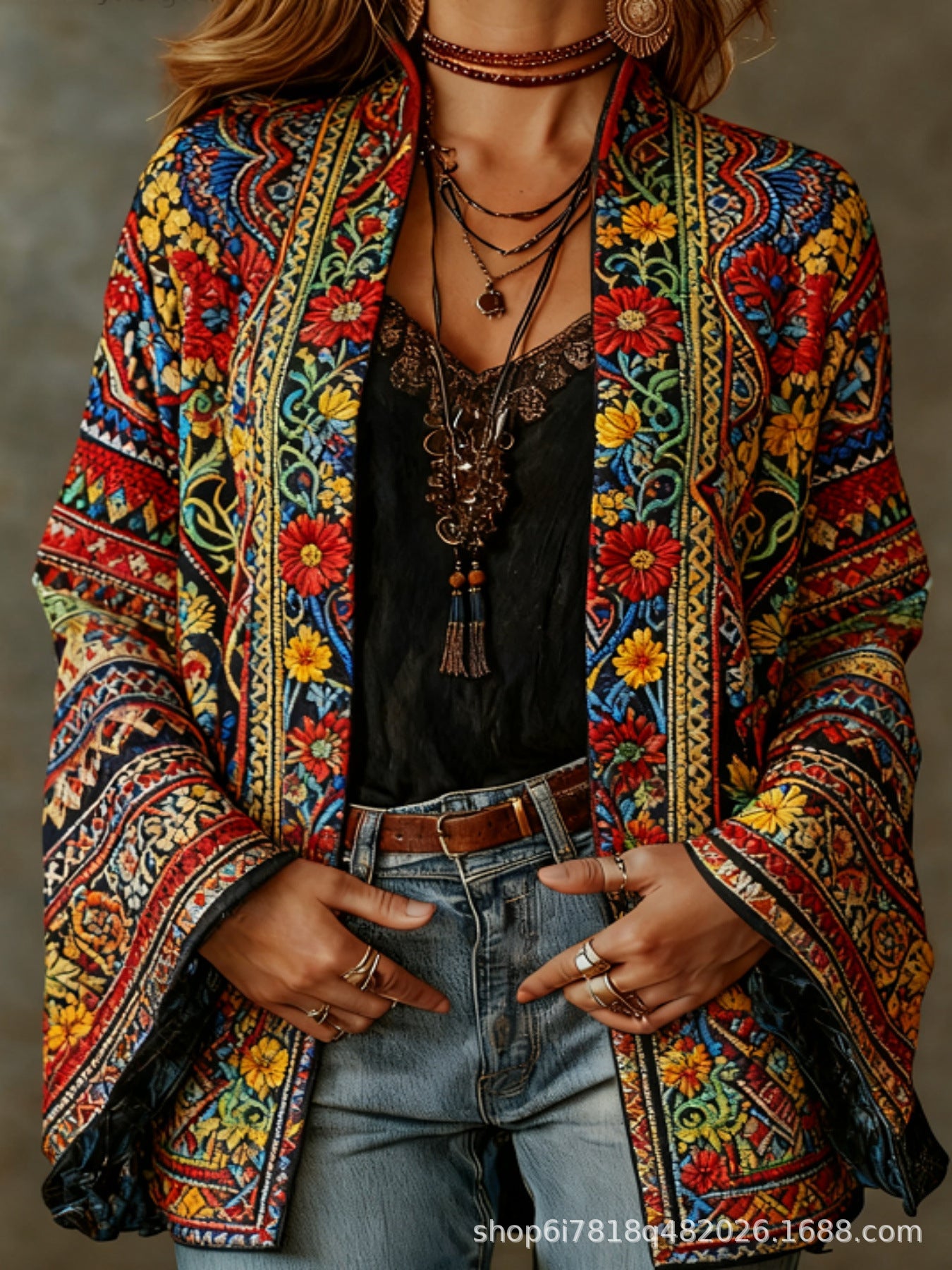 VITTORIA COMO | GIACCA BOHO IN VELLUTO DA DONNA