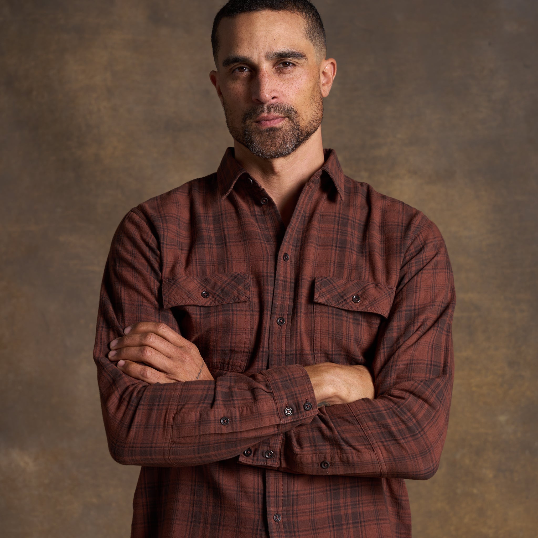 George – Camicia in garza di cotone tartan Heirloom