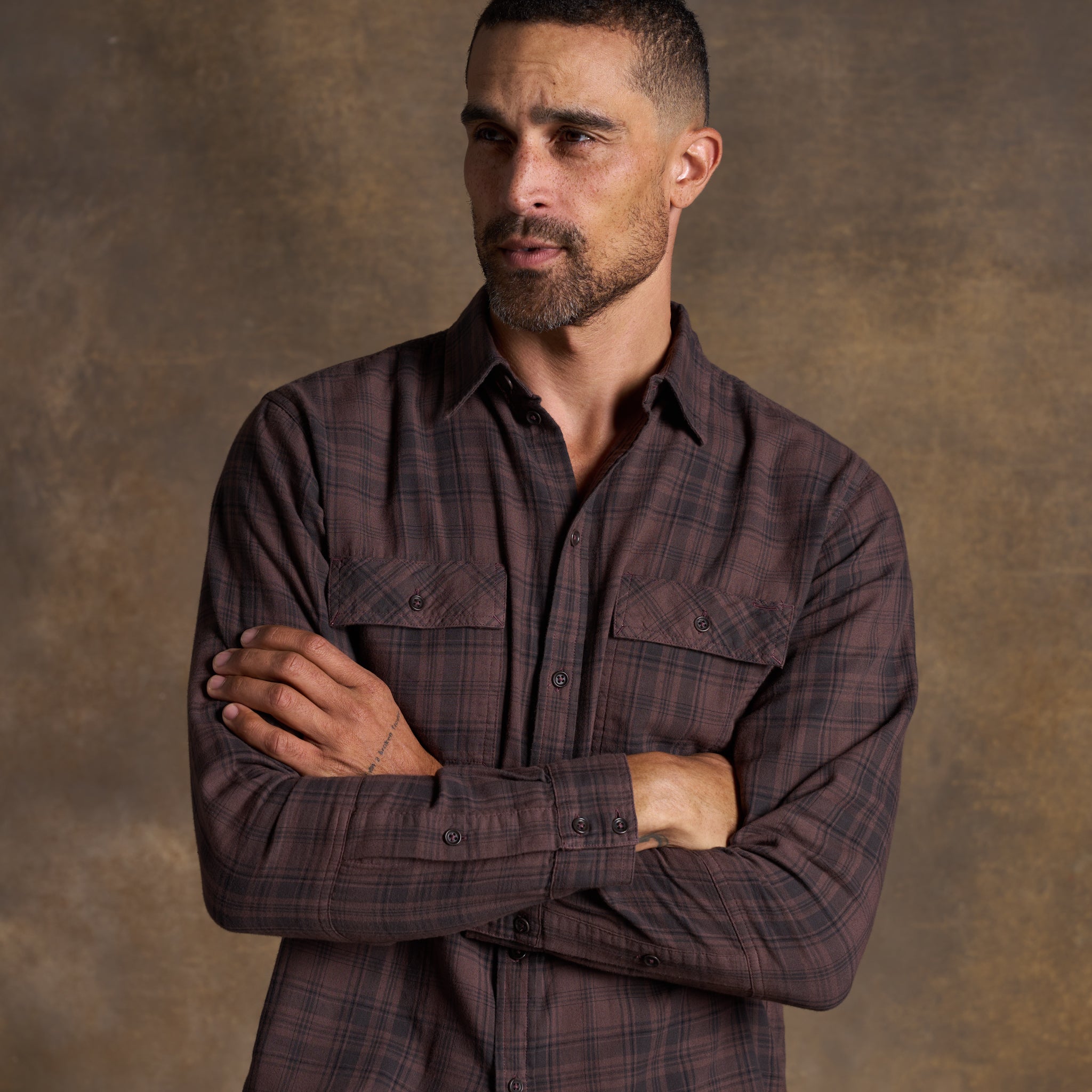 George – Camicia in garza di cotone tartan Heirloom
