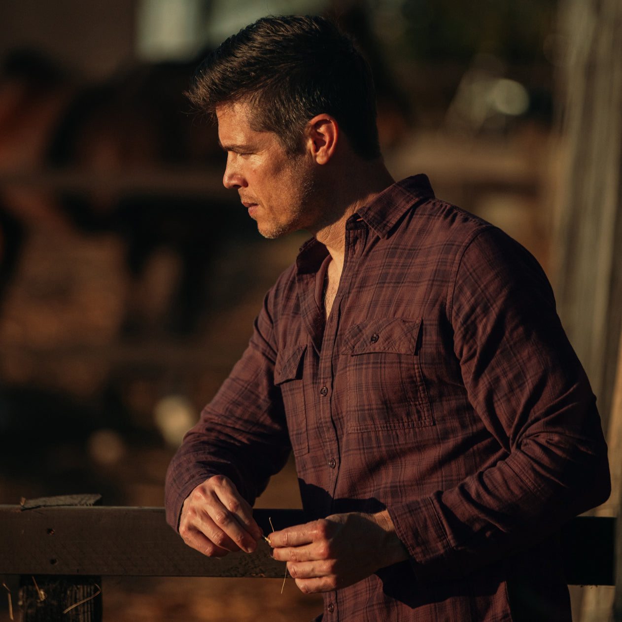 George – Camicia in garza di cotone tartan Heirloom
