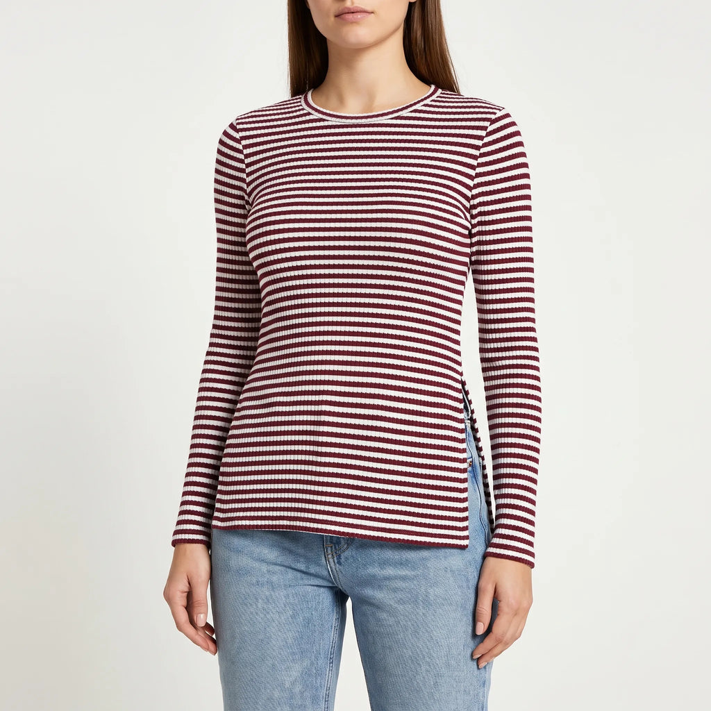 RibbedGlow - Maglia A Coste Donna Uso Quotidiano