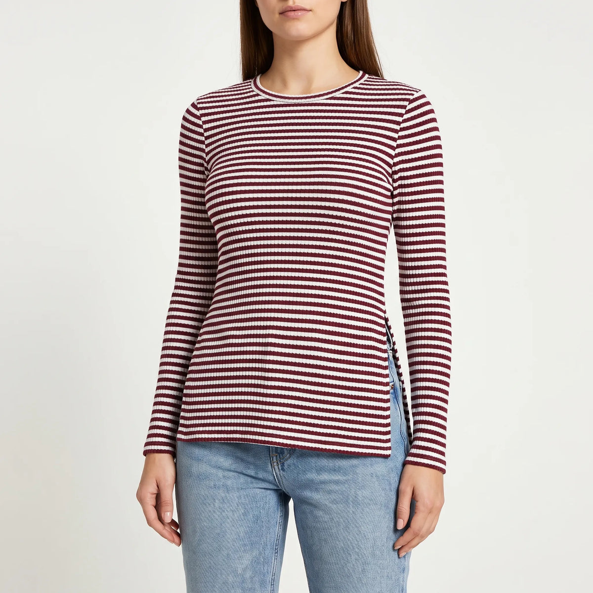 RibbedGlow - Maglia A Coste Donna Uso Quotidiano
