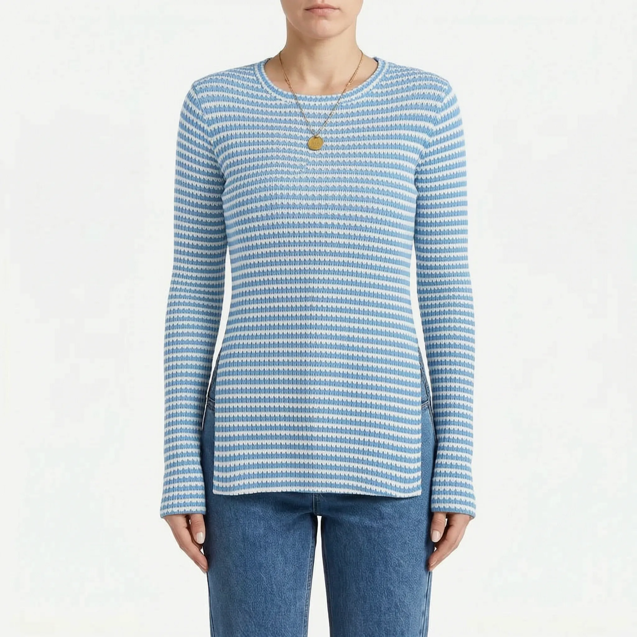 RibbedGlow - Maglia A Coste Donna Uso Quotidiano