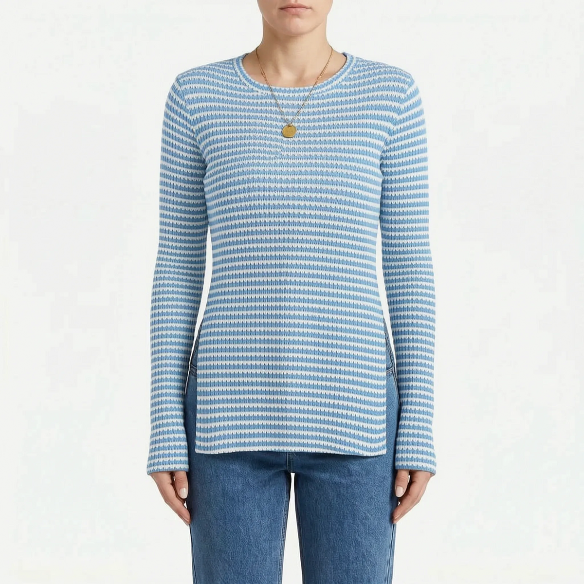RibbedGlow - Maglia A Coste Donna Uso Quotidiano