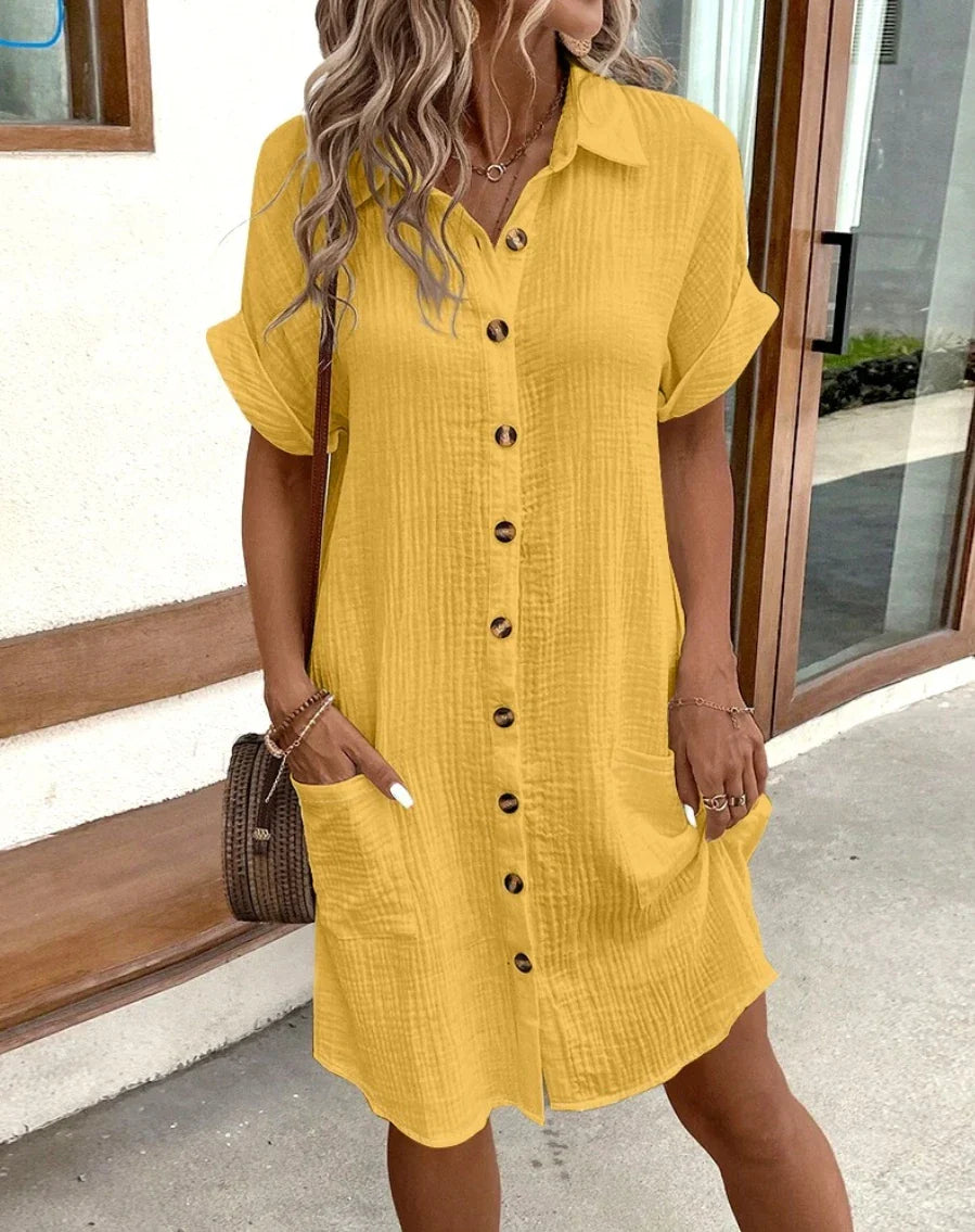 VITTORIA COMO | MINI ABITO CON SCOLLO A V PER DONNA