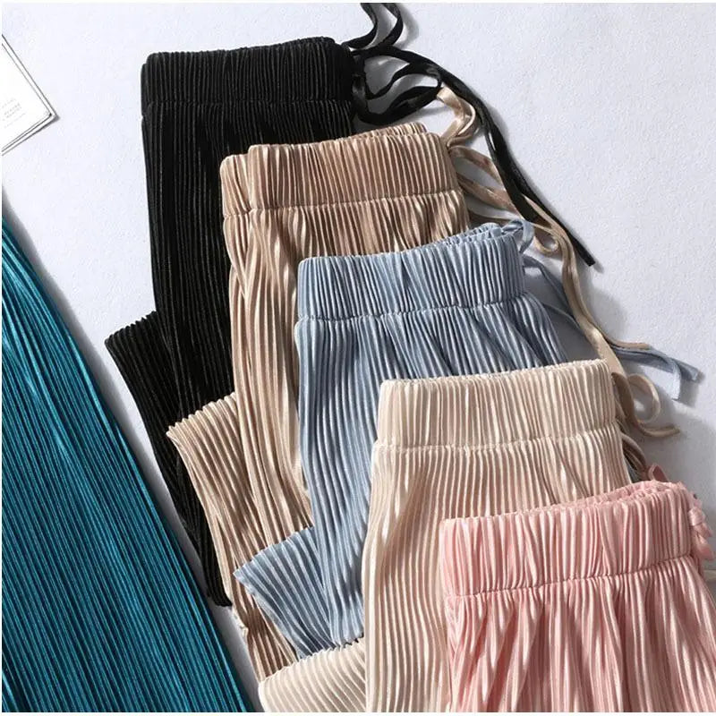 VITTORIA COMO | PANTALONI PLISSETTATI A GAMBA LARGA DA DONNA