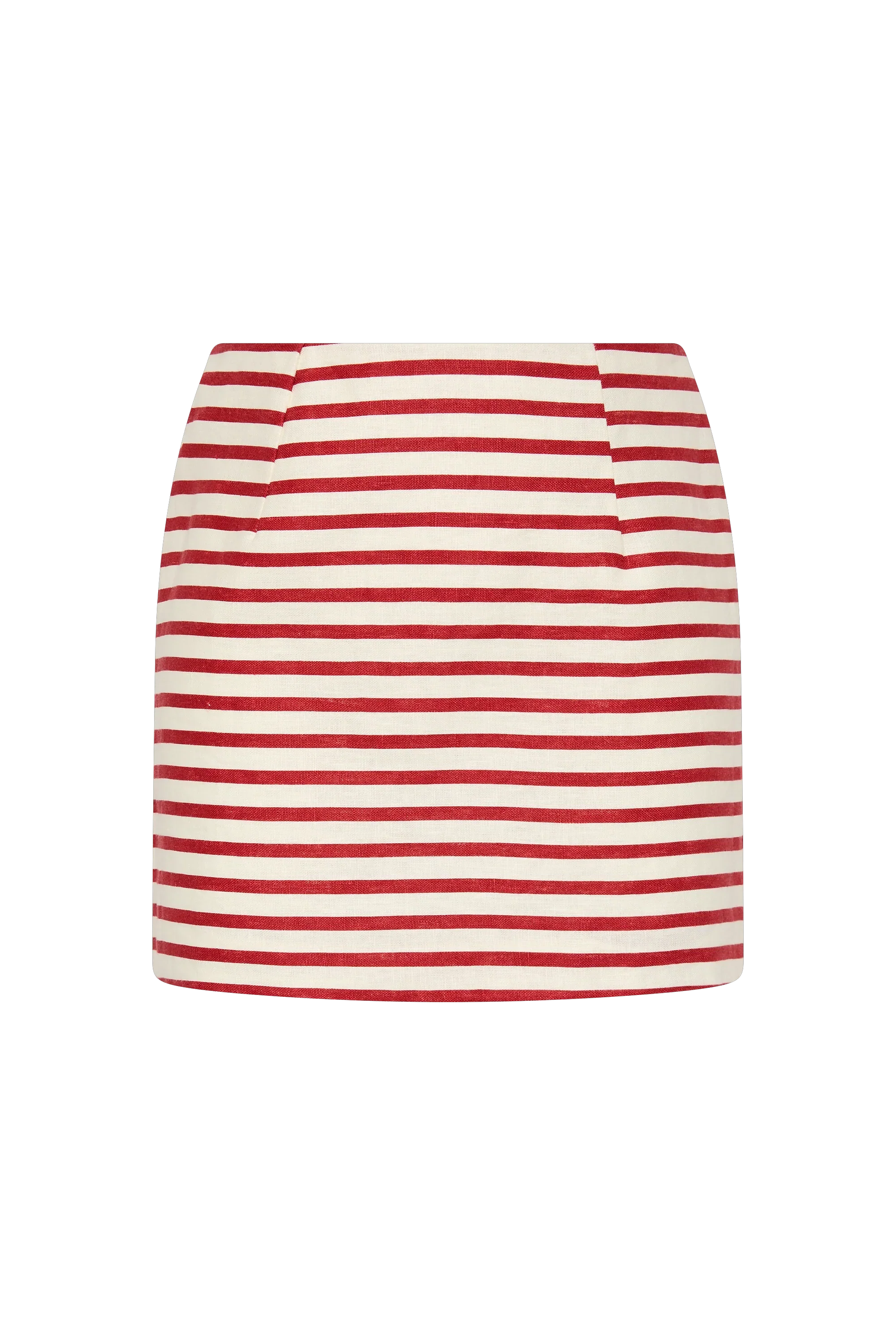 Jane - Mini Skirt Breton Stripe Red