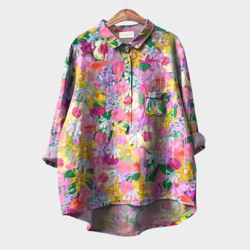 SOFIA | Camicia Floreale Oversize con Comfort Quotidiano e Stile Radioso per Ogni Occasione