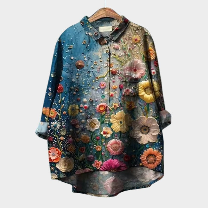 SOFIA | Camicia Floreale Oversize con Comfort Quotidiano e Stile Radioso per Ogni Occasione