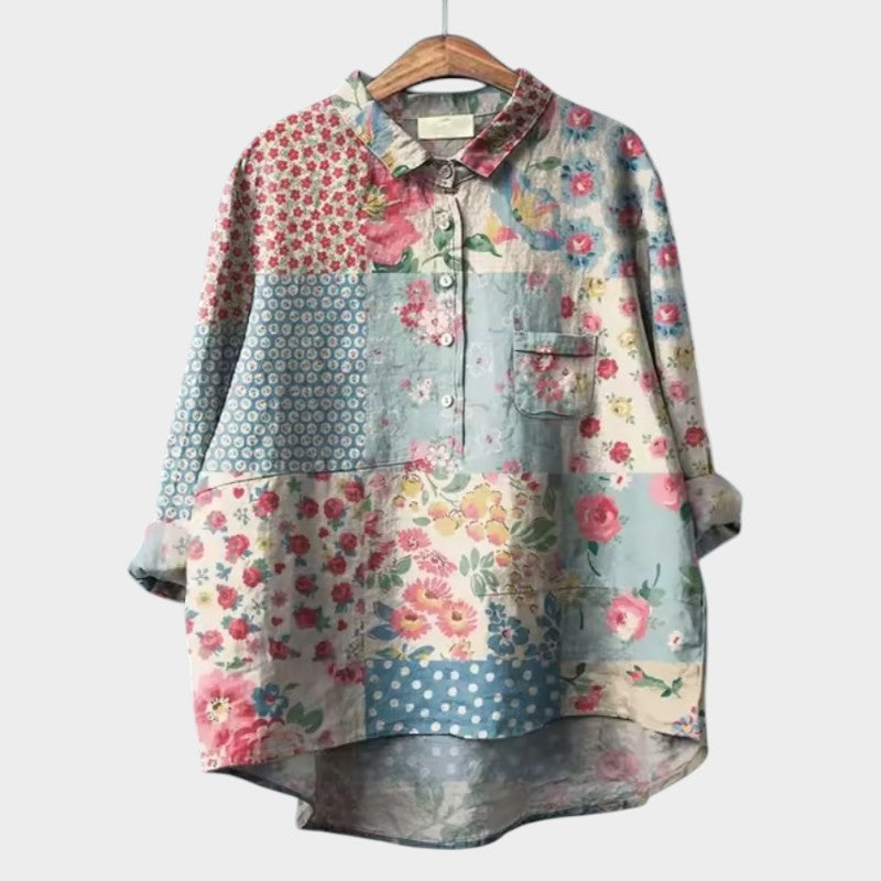 SOFIA | Camicia Floreale Oversize con Comfort Quotidiano e Stile Radioso per Ogni Occasione